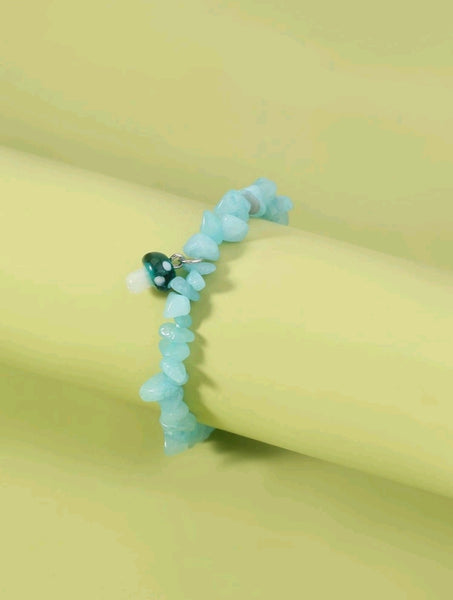 Light Blue Mushroom Bracelet