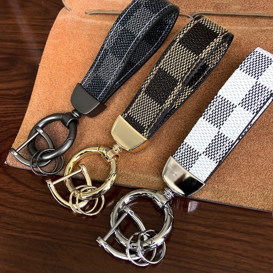 Leather Inspired Key Fob Keychains
