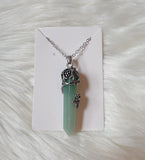 Crystal Flower Wrapped Necklace