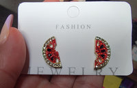 Watermelon Rhinestone Earrings