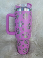 40oz Paw Print Tumblers