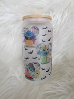 Stitch Horror Frosted Glass Tumbler