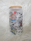 Stitch Horror Frosted Glass Tumbler