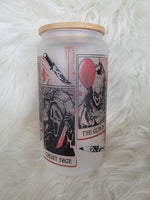 Horror Tarot Cards Glass Tumbler