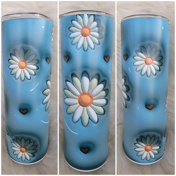 3D Daisy Matte Tumbler