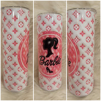 3D Barbie LV Tumbler