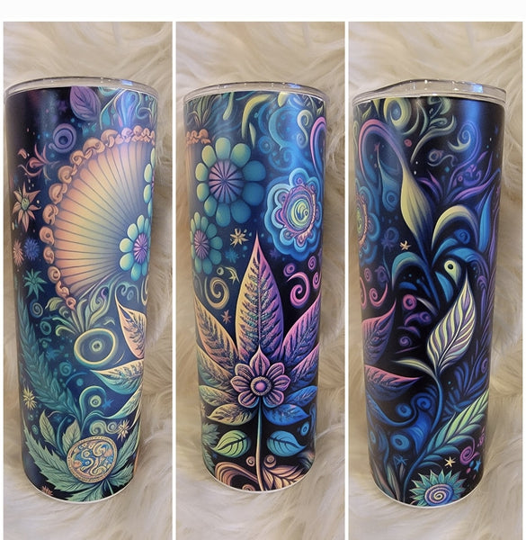 Psychedelic Leave Tumbler