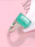 Ice Green Silver Ring