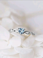 CZ Small Heart Silver Ring