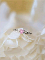 CZ Small Heart Silver Ring