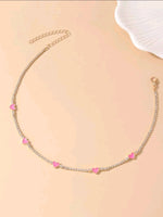 Pink Heart Diamond Choker