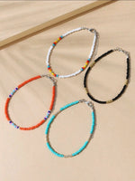 4 pc Color Anklet Set