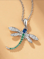 CZ DragonFly Necklace