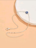 Evil Eye Silver Anklet