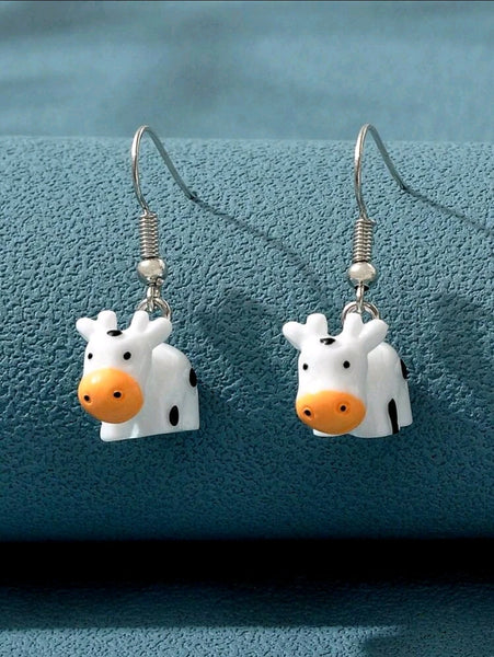 Small Cow Earrings