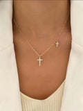 Double Cross Necklace