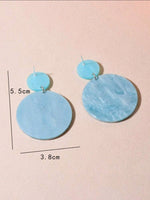 Ocean Waves Blue Acrylic Earrings