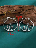 Mushroom Hoop Earrings