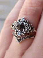 Moon & Stars 2 pc Antique Ring