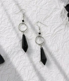 Black Stone Dangle Earring