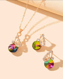 3pc CZ Rainbow Butterfly Set