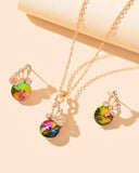 3pc CZ Rainbow Butterfly Set