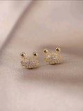 Small CZ Crab Earrings