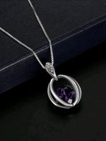 Purple Caged Necklace Set