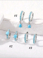 Turquoise Small Hoops