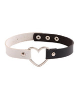 Leather Heart Chokers