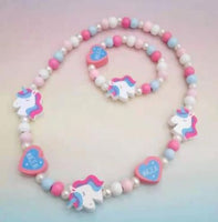 Magical Unicorn Wood Necklace Set