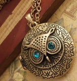 Bronze Owl Locket Necklace