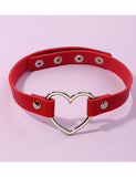 Leather Heart Chokers