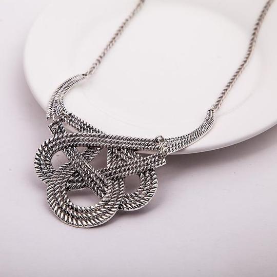 Antique Silver Knot Necklace