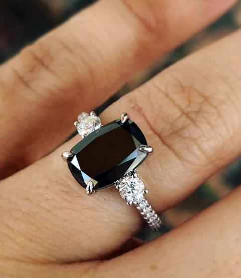 Black Onyx Silver Ring