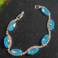 Blue Gemstome Tennis Bracelet