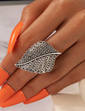 Silver Leaf Ring