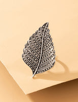 Silver Leaf Ring