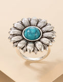 Turquoise Sunflower Ring