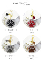 Rhinestone Paw Print Key Chain