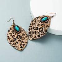 Animal Print Fringe Earrings