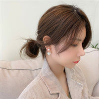 Pearl Heart Jacket Earrings