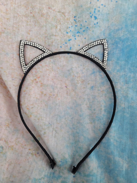 Cat Ear Rhinestone Headband