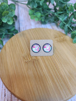 Flamingo Be Happy Druzy Earrings