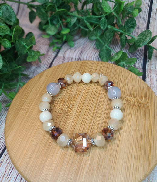 Beige Bead Bracelet