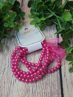 Pink Pearl Bracelet Set