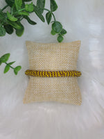 Yellow/Brown Nepal Roll On Bracelet