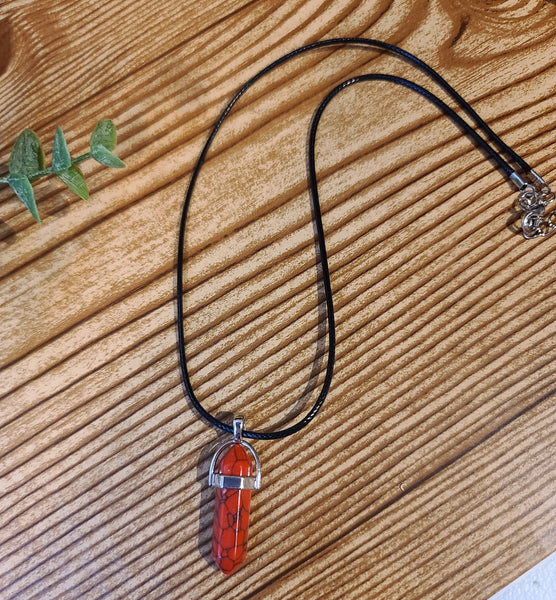 Red Turquoise Point Necklace