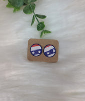 Flag Leather Earrings