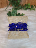 Royal Blue Bead Bracelet Set